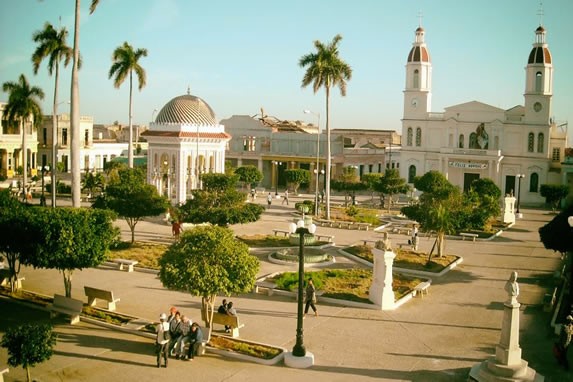 View of beautiful park in Manzanillo Granma