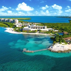 Aerial view of the Nizuc Cancun hotel