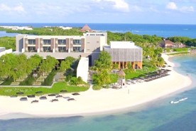 Aerial view of the Nizuc Cancun hotel