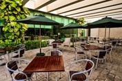 Outdoor cafeteria in the hotel