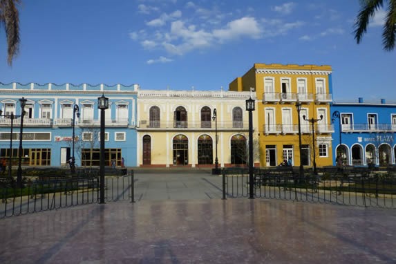 View of Serafin Sanchez Park in Sancti Spiritu