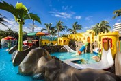 View of the water park for children in the hotel