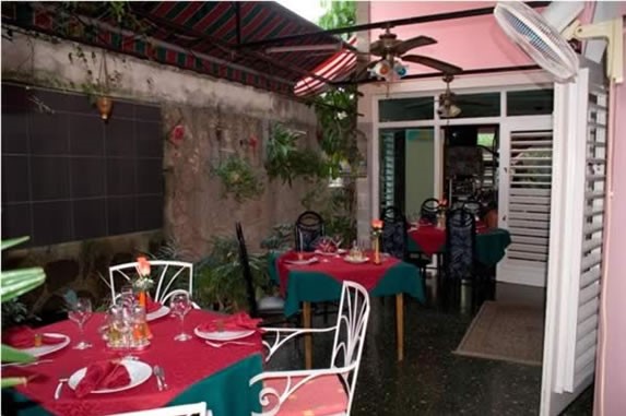 Inner courtyard of the restaurant