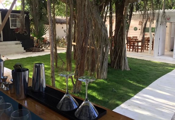 View of the restaurant patio