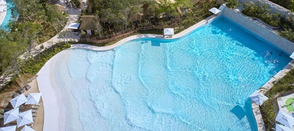 Wave pool in the park