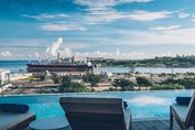 Pool overlooking the Malecon in Havana