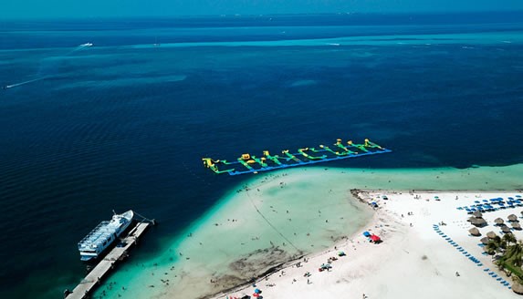 Playa Langosta, Cancun, Aerial View