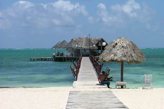 Pier on the beach of Santa Lucia