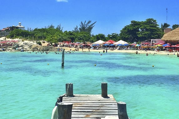 Playa Tortugas, Cancun - View from dock