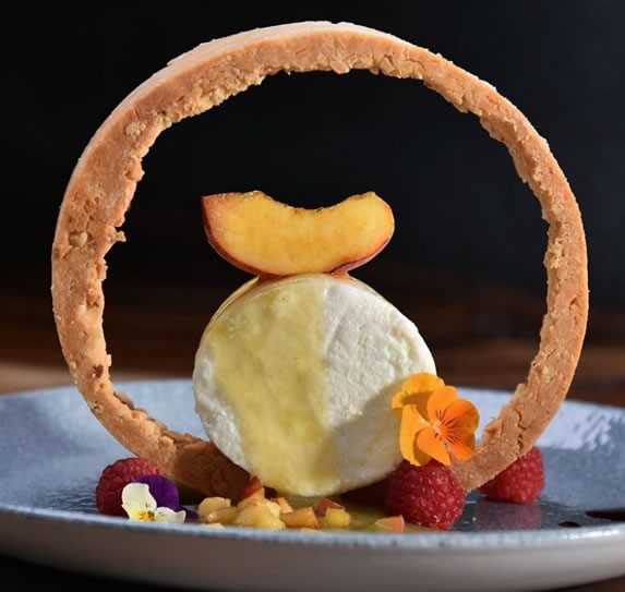 Dessert served in the restaurant
