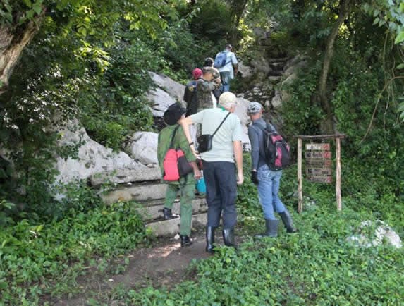 Tourists exploring the Sierra Las Damas