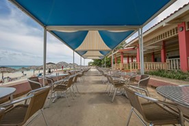 Snack bar overlooking the beach