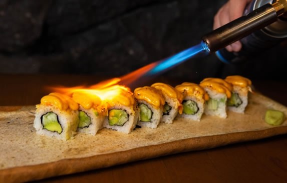 Sushi served at Funky Geisha Restaurant