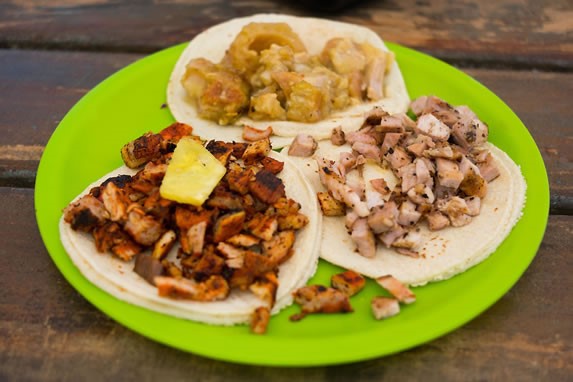 Tacos served in the restaurant