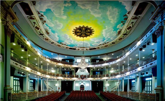 View of the interior of the Marti theater