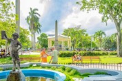 Fountain in natural park in Villa Clara