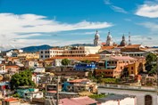 Aerial view of the city of Santiago de Cuba