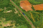 Aerial view train tour in Sancti Spiritus