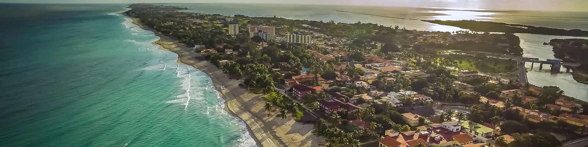 View of the varadero beach peninsula