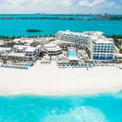 Aerial view of the Panama Jack Resort hotel