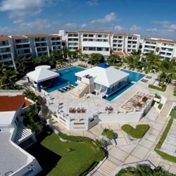 Aerial view of the Solymar Cancun Beach hotel