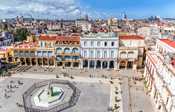 Vista aérea de la Plaza Vieja