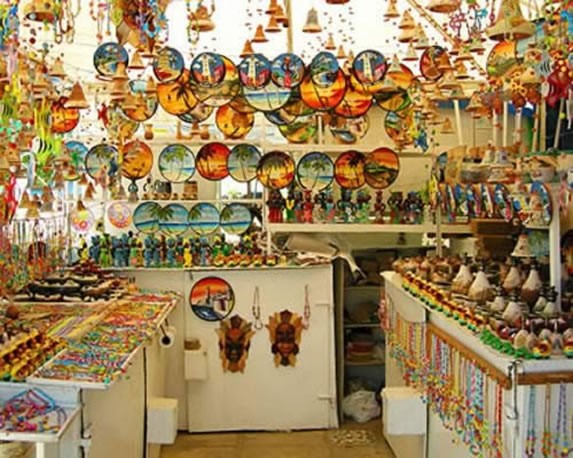 Sale of souvenirs in warehouses