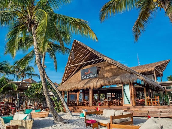 View of La Zebra restaurant