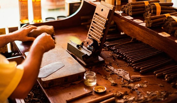 View of the tobacco manufacturing process