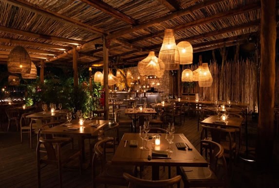 View of the cozy interior of the restaurant