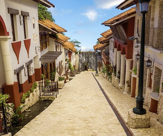 View of the streets of the town