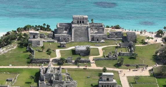 Archaeological zone aerial view