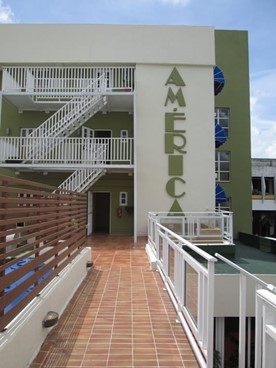 brown crockery path with access to the pool