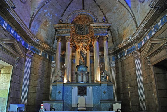 religious altar inside the cathedral