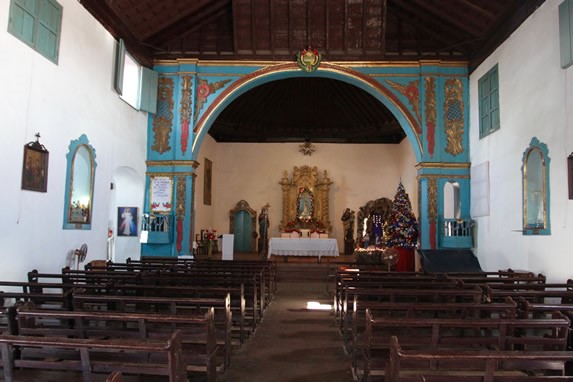 wooden altar inside the church