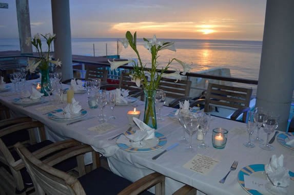 Vista del mar desde el restaurante