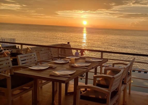 Sunset view at the restaurant