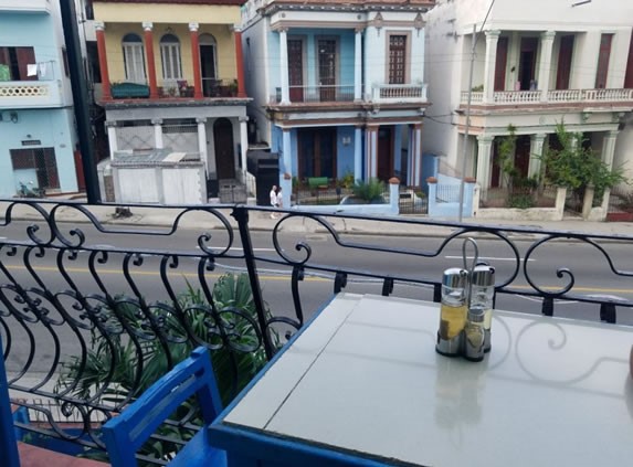 View from the restaurant Locos por Cuba