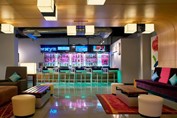 Interior of the Aloft Cancun hotel bar