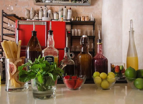 Bar inside the restaurant