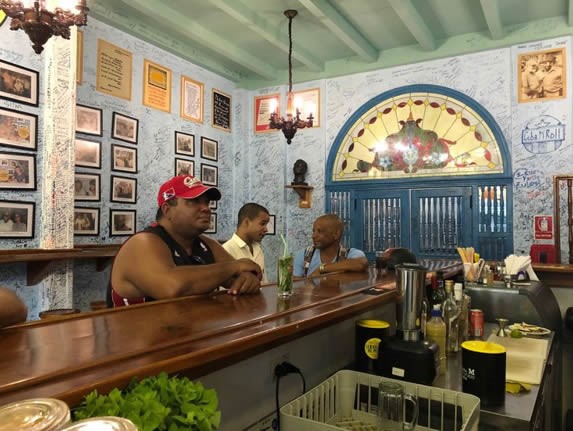 Bar del restaurante La Bodeguita del Medio