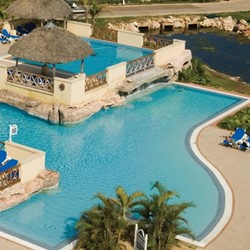 Tiered pool in hotel