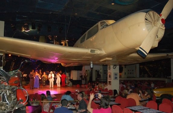 Stage view of the cabaret