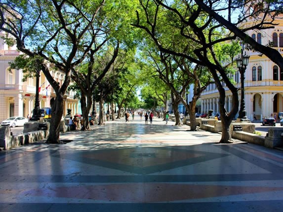 view of the Paseo del Prado street
