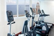 Gym with treadmills at the hotel