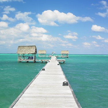 Pier on the sea of Cayo Guillermo