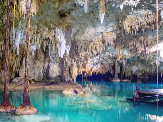 View of the interior of the cave