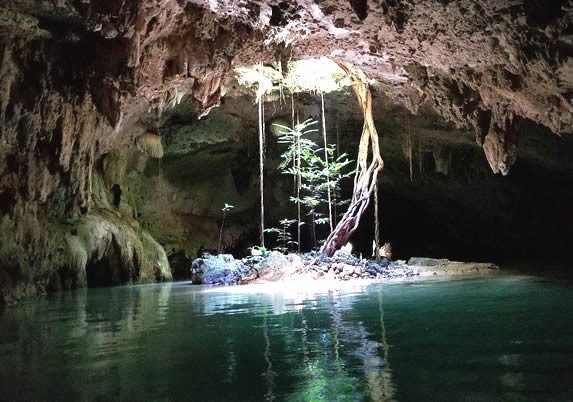 View of the interior of the cave