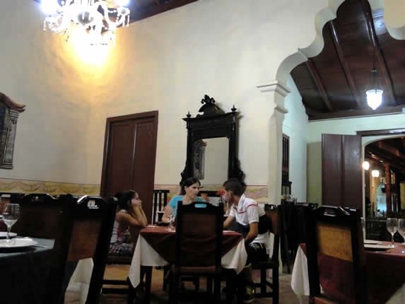 customers sitting inside the restaurant
