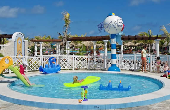 small pool with colorful children's games